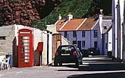 Red telephone box as featured in the film Local hero, starring Burt Lancaster